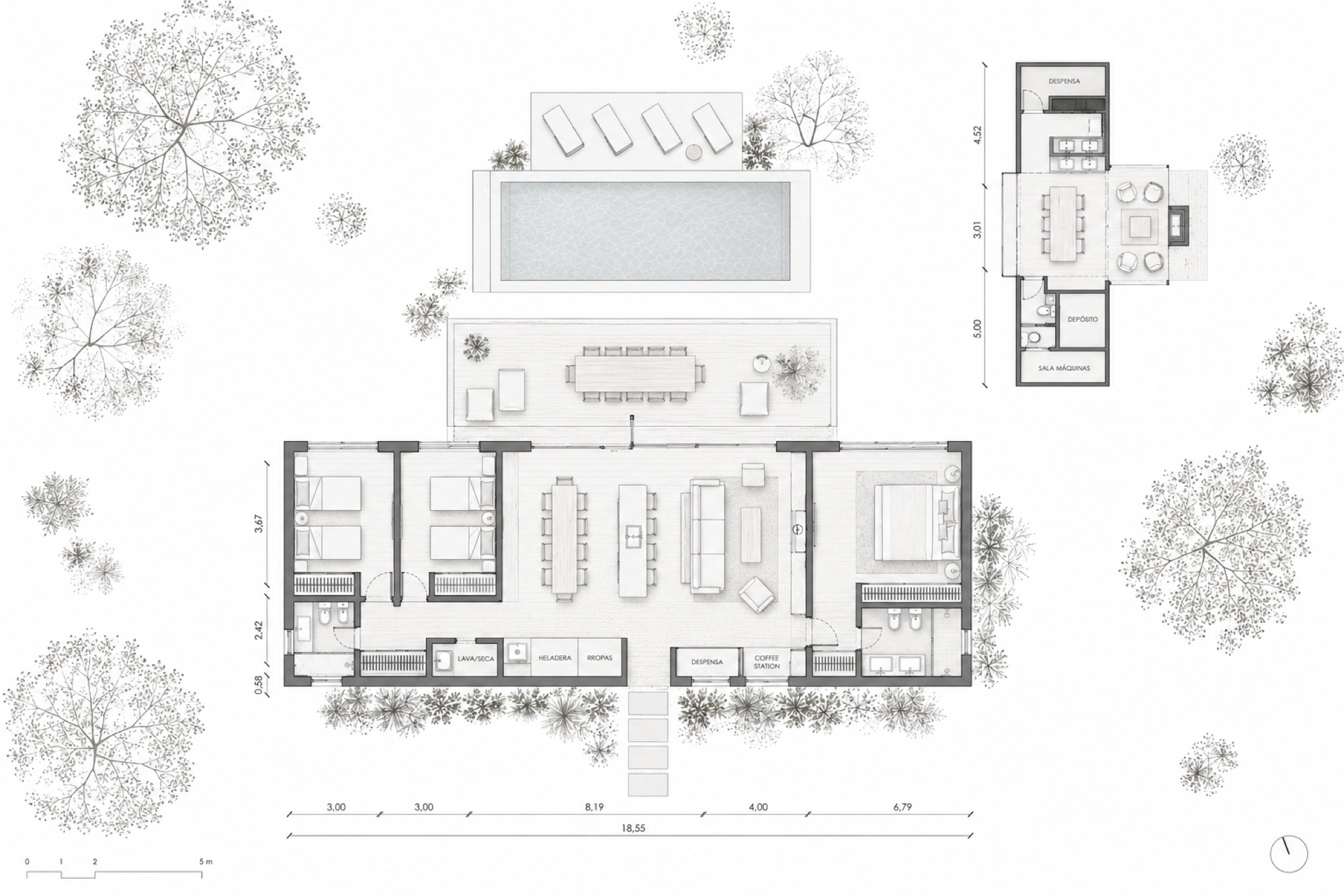 Planta · Casa de campo